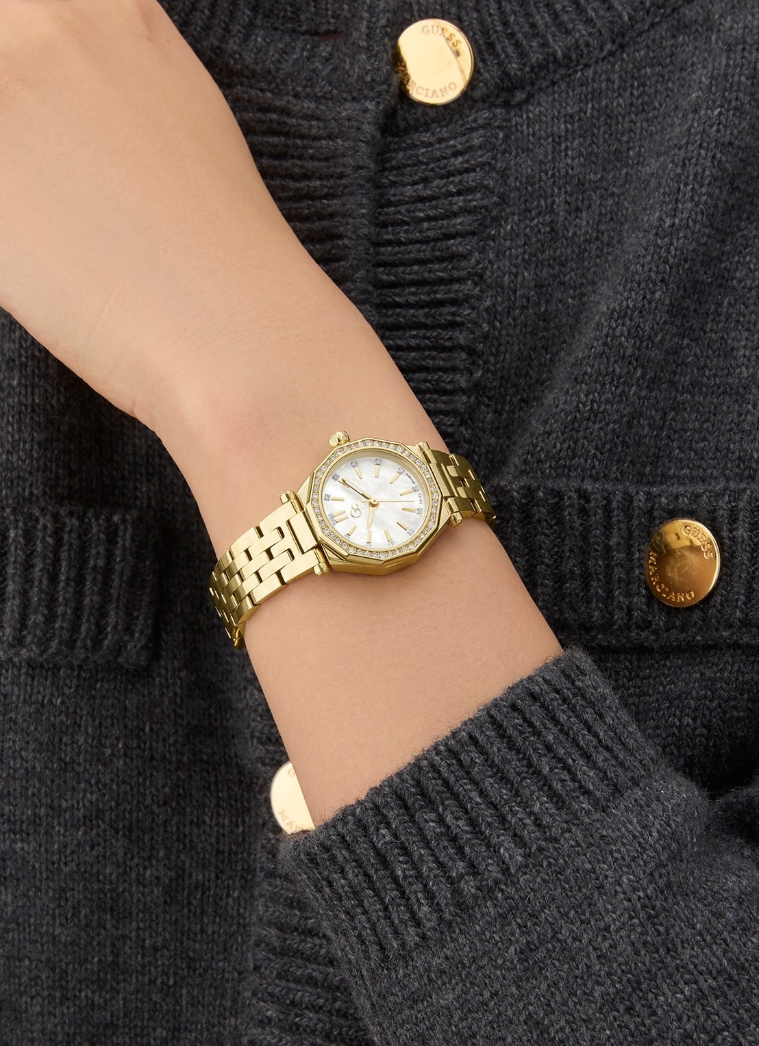 Gc Watches Gleam Mini horloge Z54005L9 - voorkant 2 goud