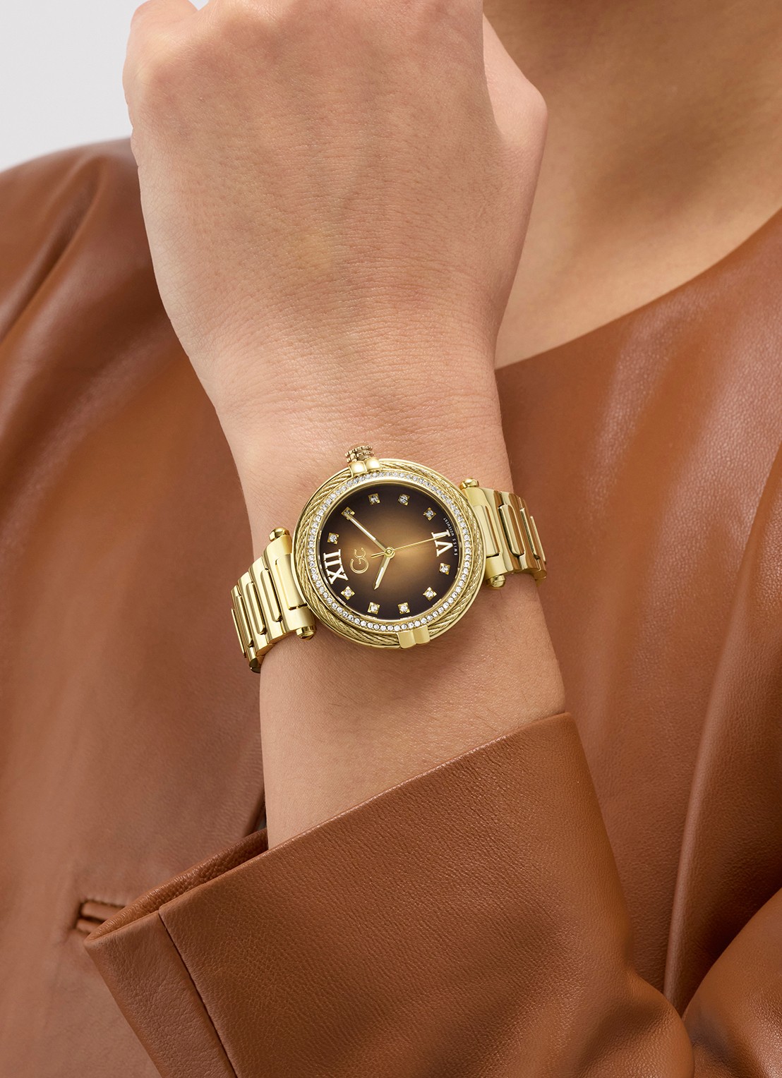 Gc Watches Vogue Cable horloge Z52005L4 - voorkant 2 goud