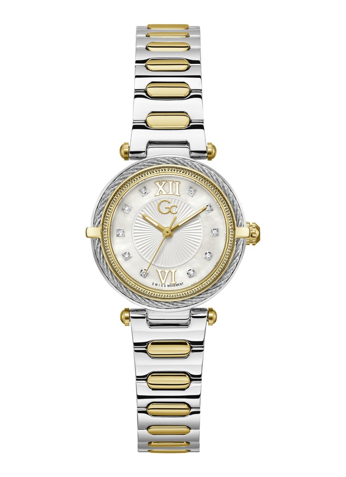 Gc Watches Vogue Cable Mini horloge Z57002L1 - voorkant zilver
