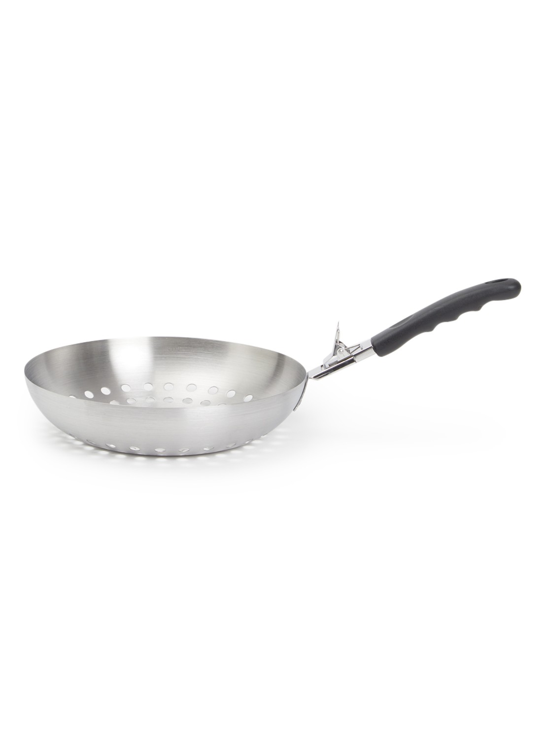 GEFU BBQ Vegetable wokpan Ø28 cm - voorkant zilver