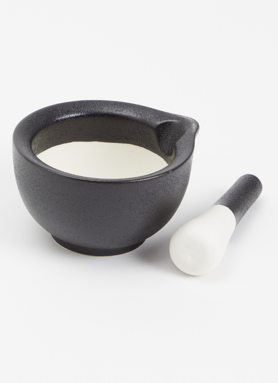 GEFU Grino vijzel met stamper 10,2 cm  - detail zwart