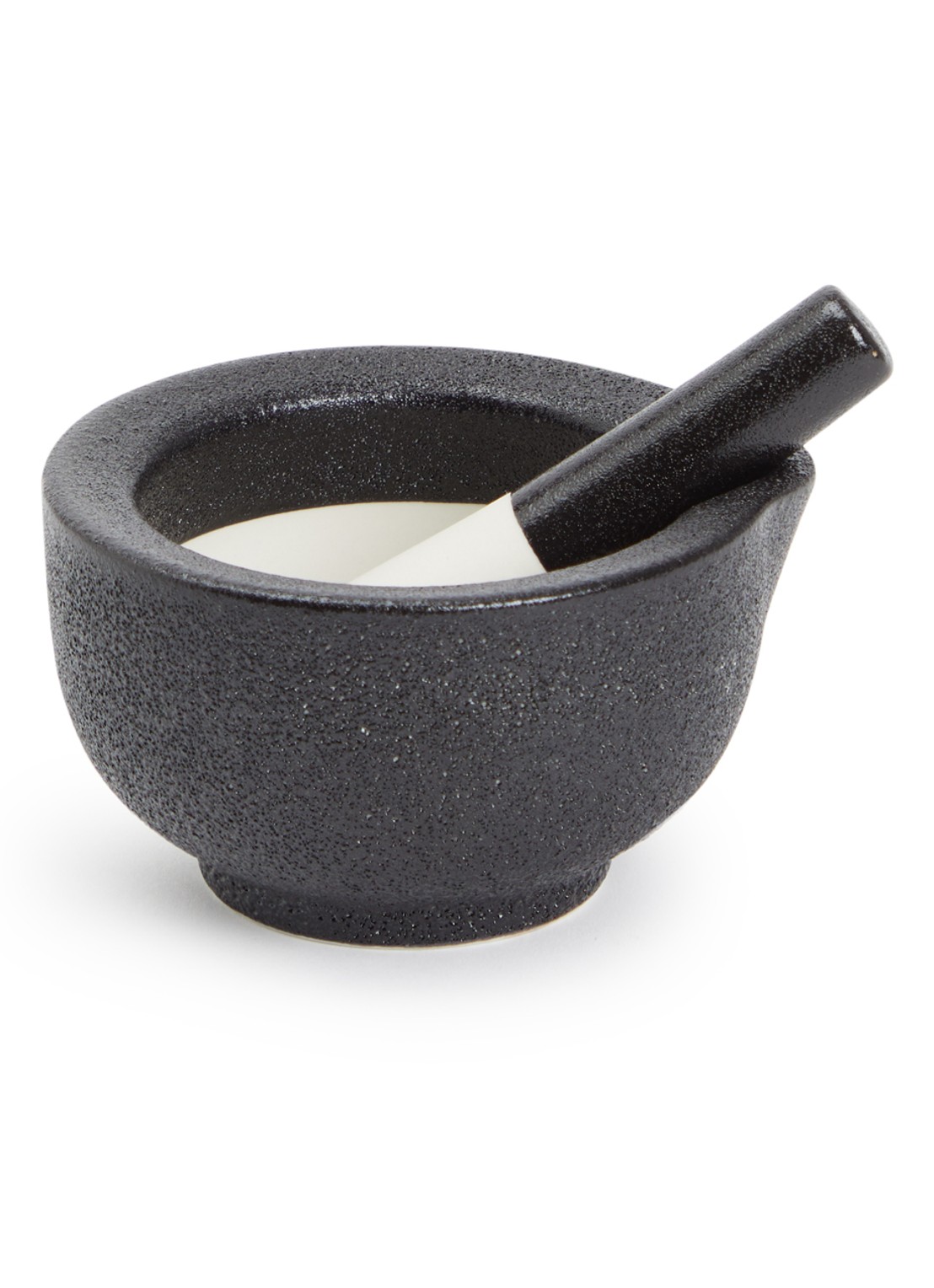 GEFU Grino vijzel met stamper 7,7 cm - voorkant 2 zwart