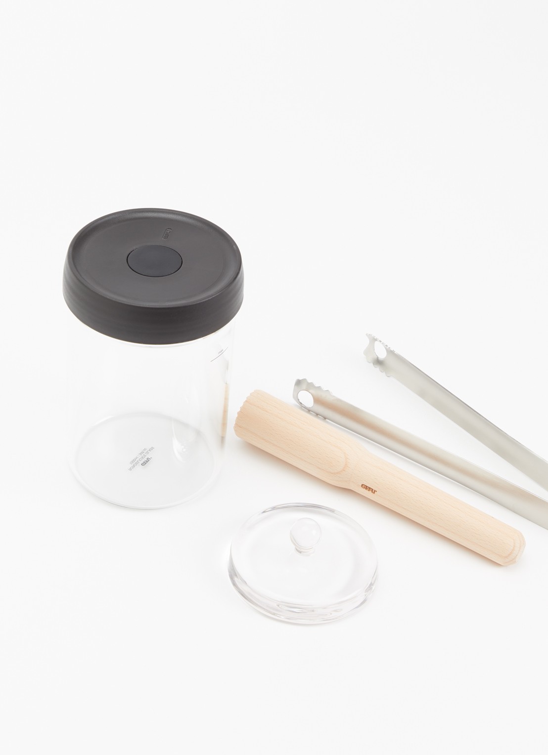 GEFU Nativo fermentatie set 4-delig  - detail transparant