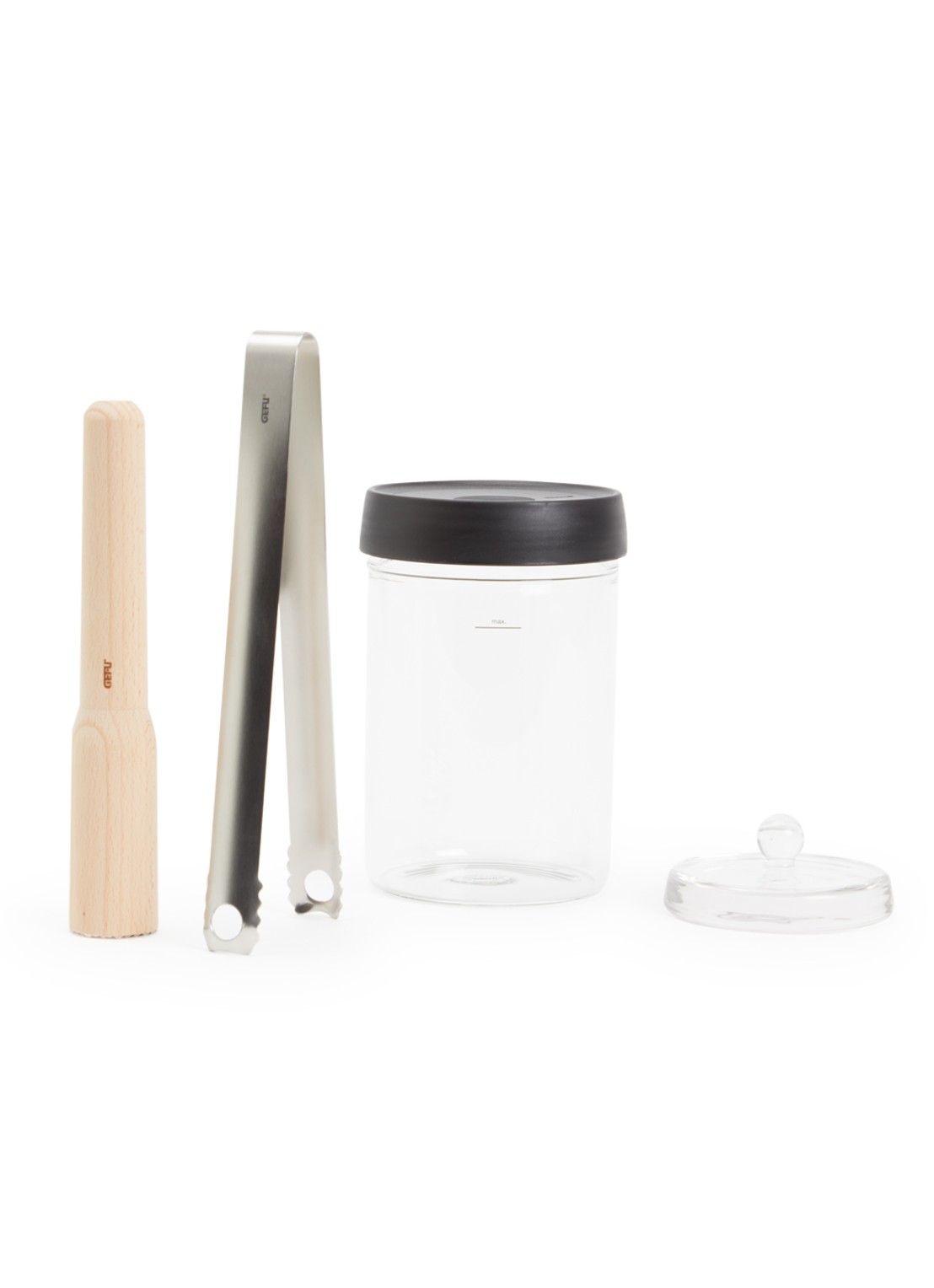 GEFU Nativo fermentatie set 4-delig  - voorkant 2 transparant