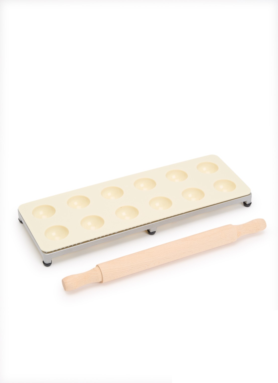 GEFU Tasca ravioli- en dumpling plank 3 delig - voorkant metallic