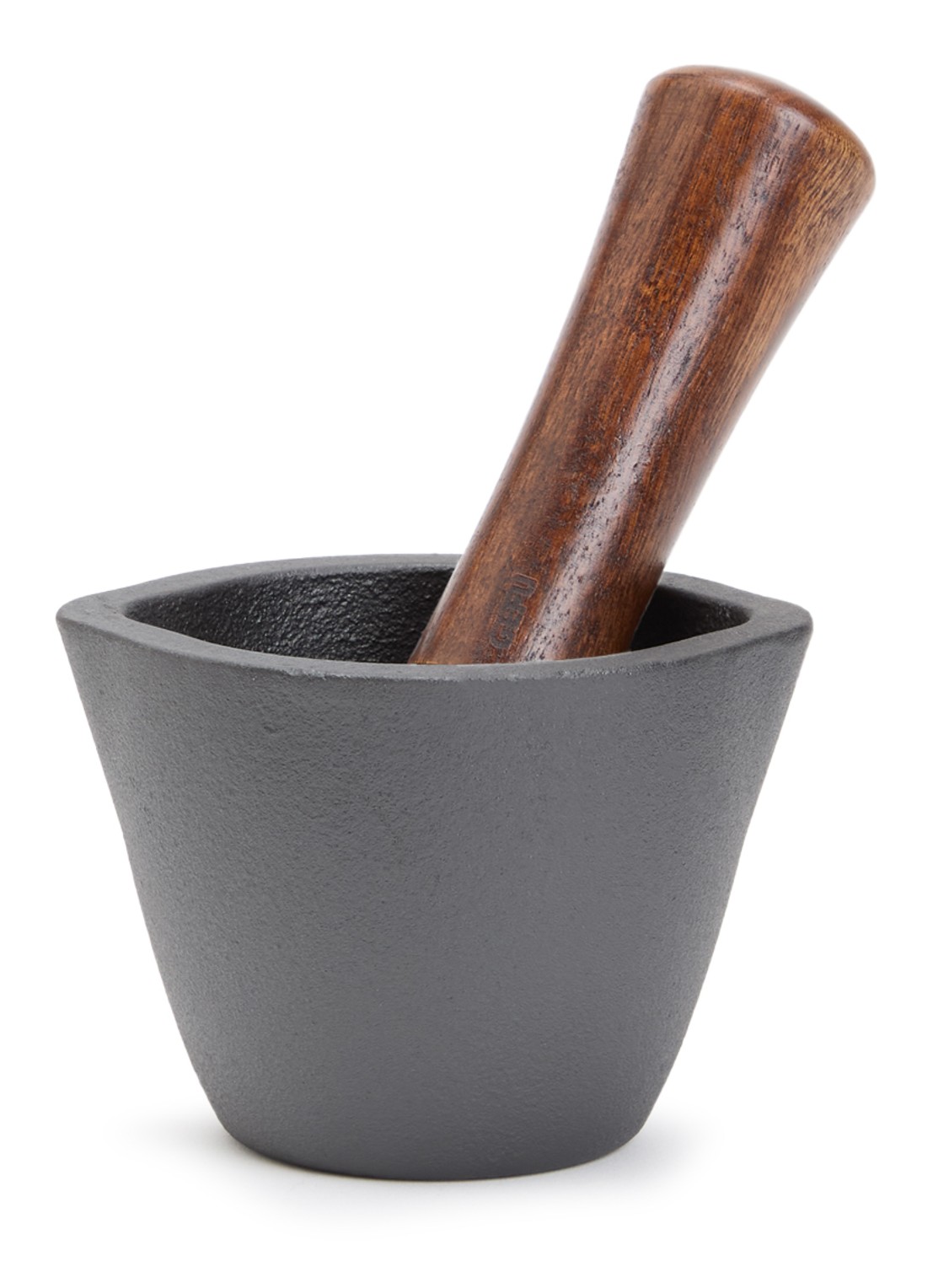 GEFU X-Plosion Mini vijzel met stamper 8,5 cm - voorkant zwart