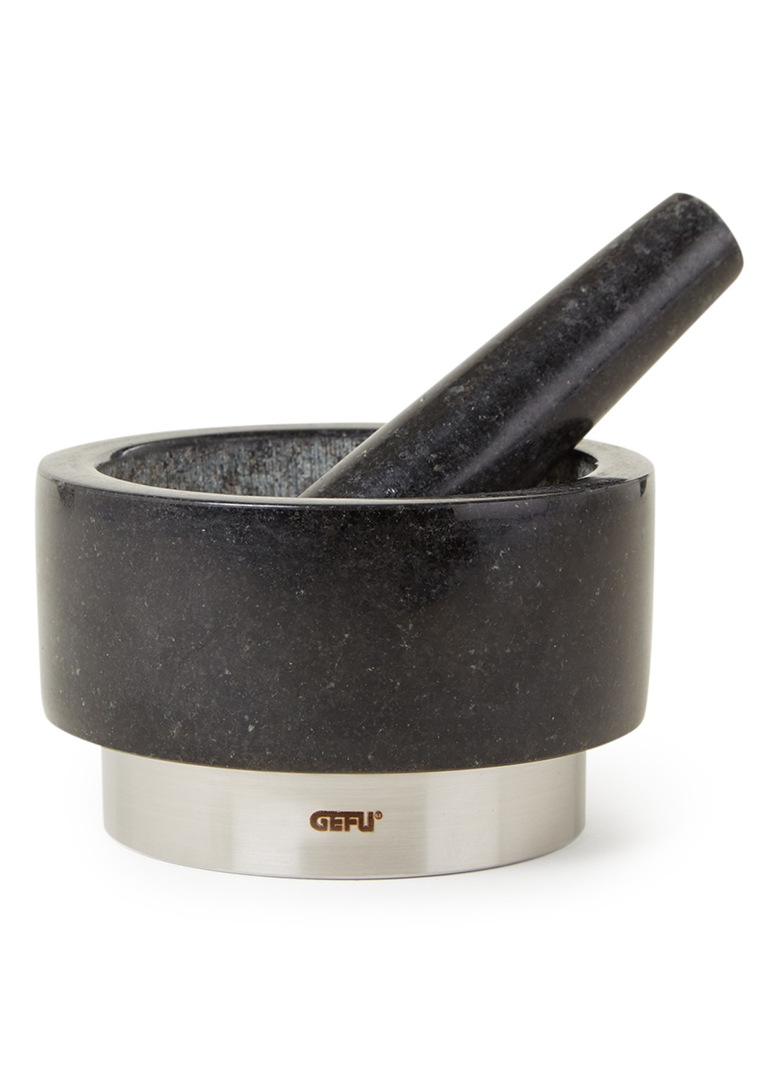 GEFU X-plosion vijzel met stamper - voorkant zwart