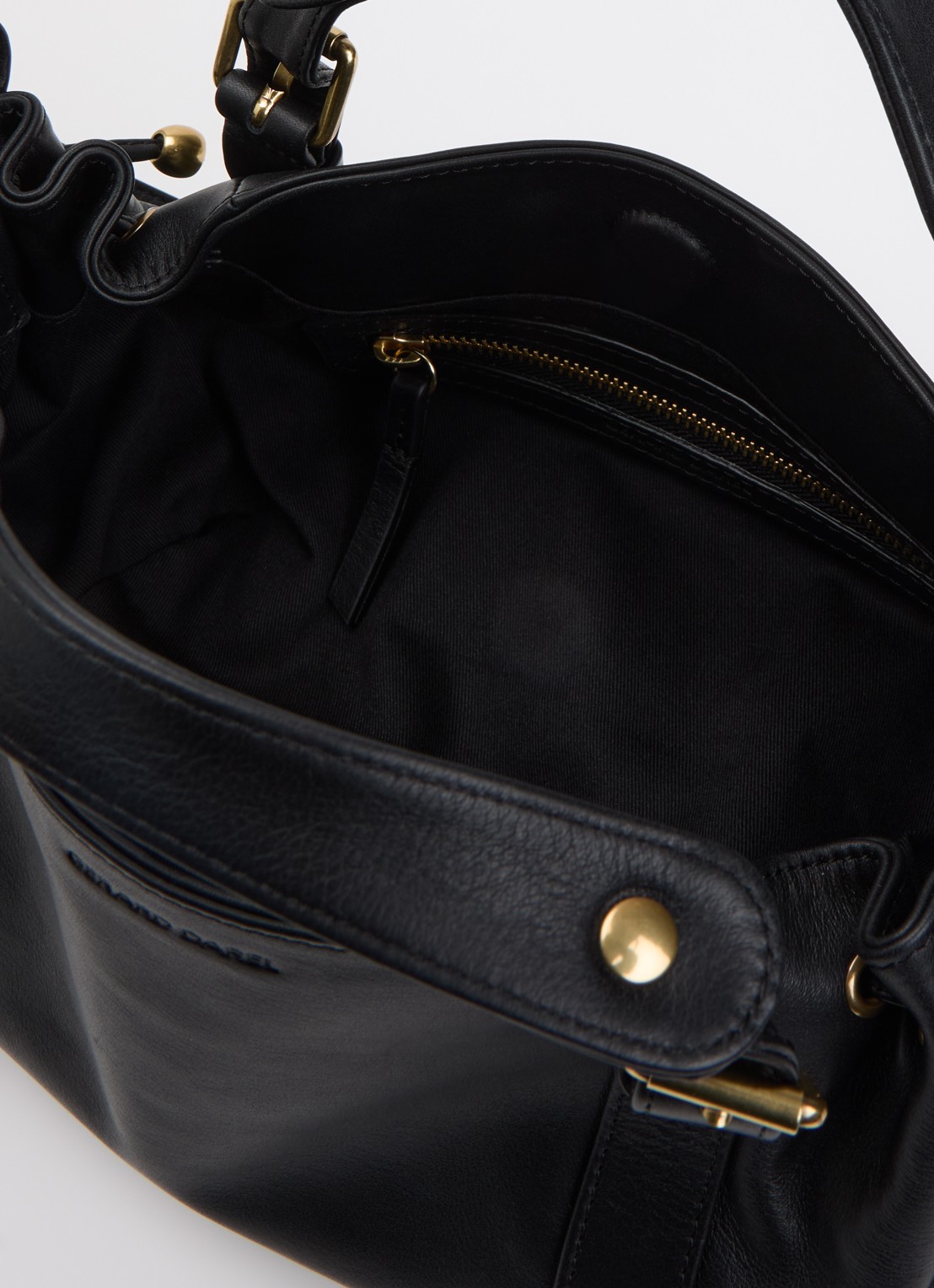 Gerard Darel 12H handtas van leer  - detail zwart