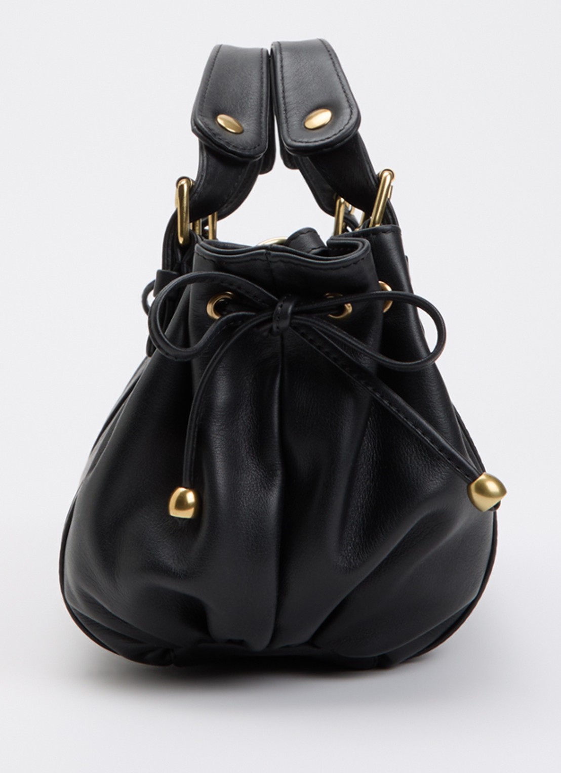 Gerard Darel 12H handtas van leer  - detail 2 zwart