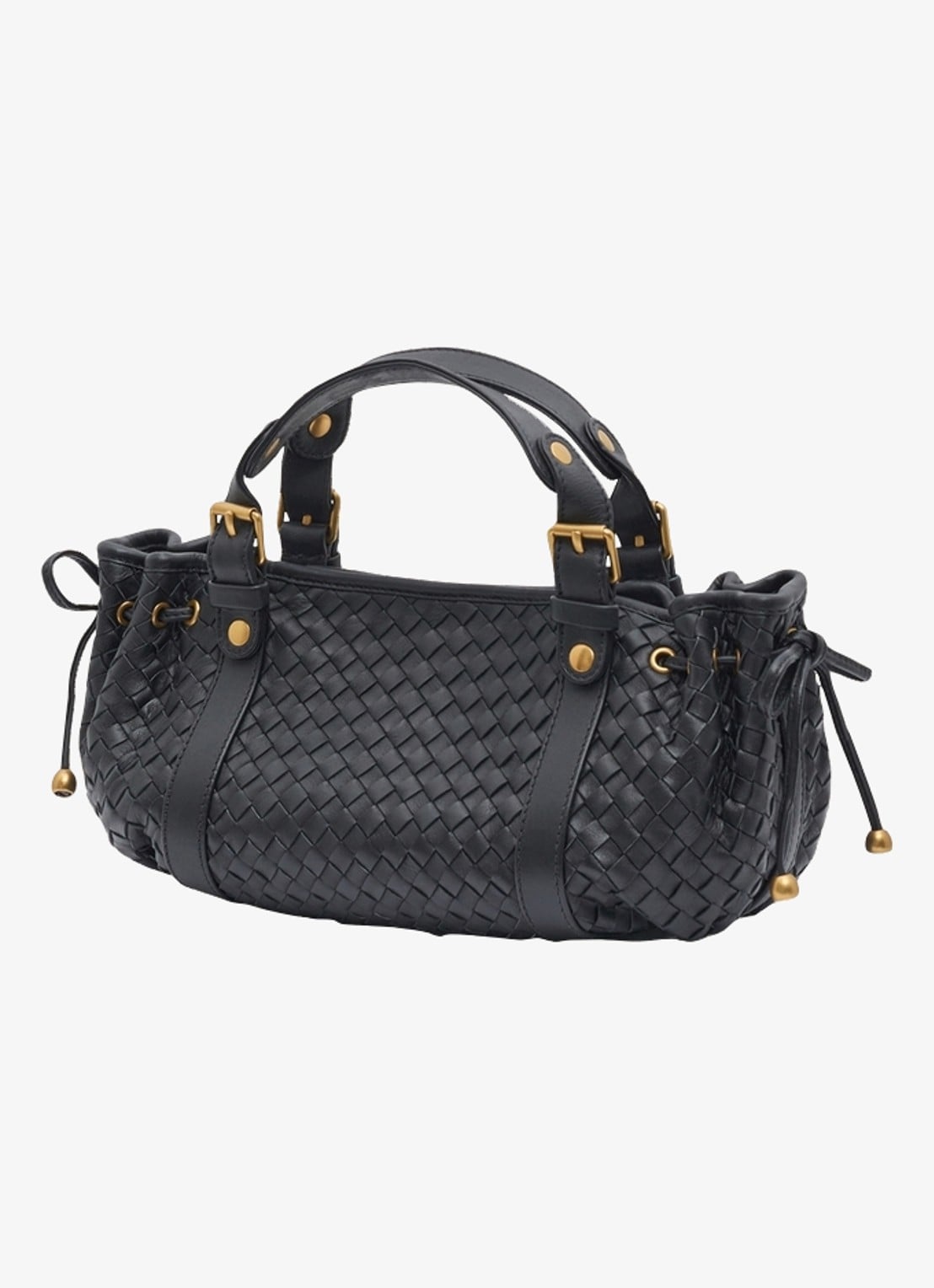 Gerard Darel 12H mini handtas van leer met gevlochten details - detail 2 zwart