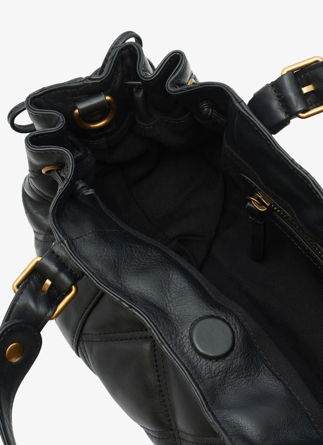 Gerard Darel 12H mini handtas van quilted leer  - detail 2 zwart