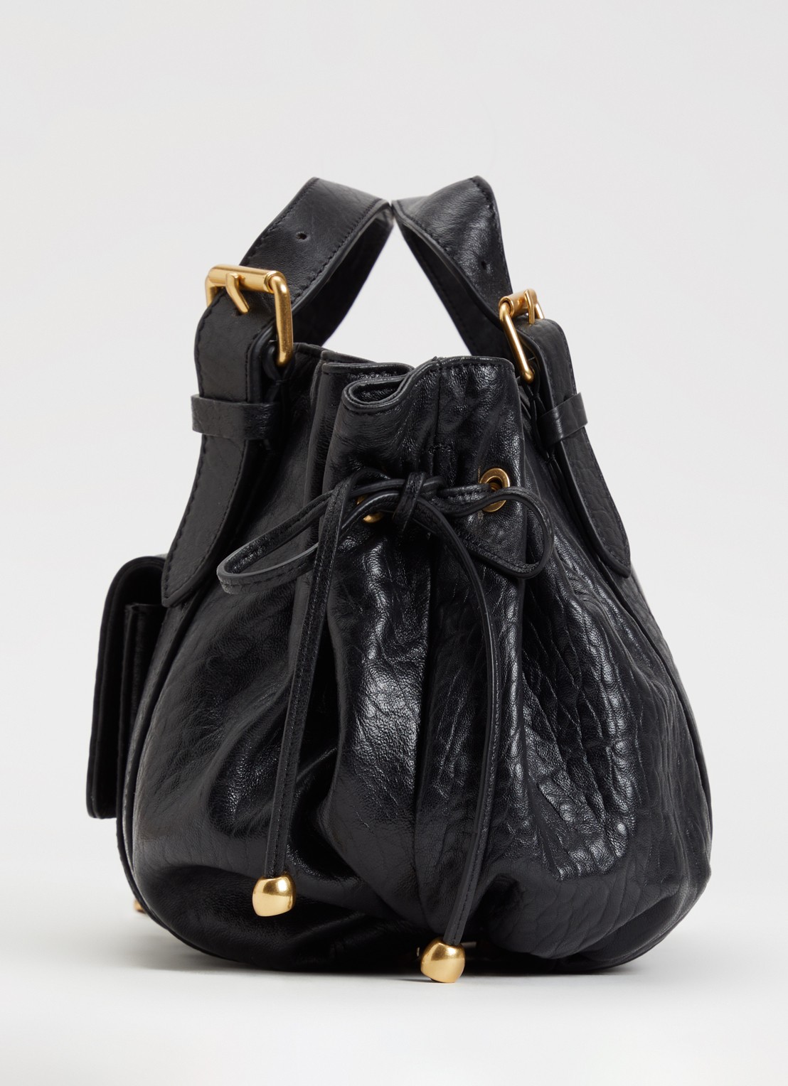 Gerard Darel 18H handtas van leer met afneembare schouderriem - detail 2 zwart