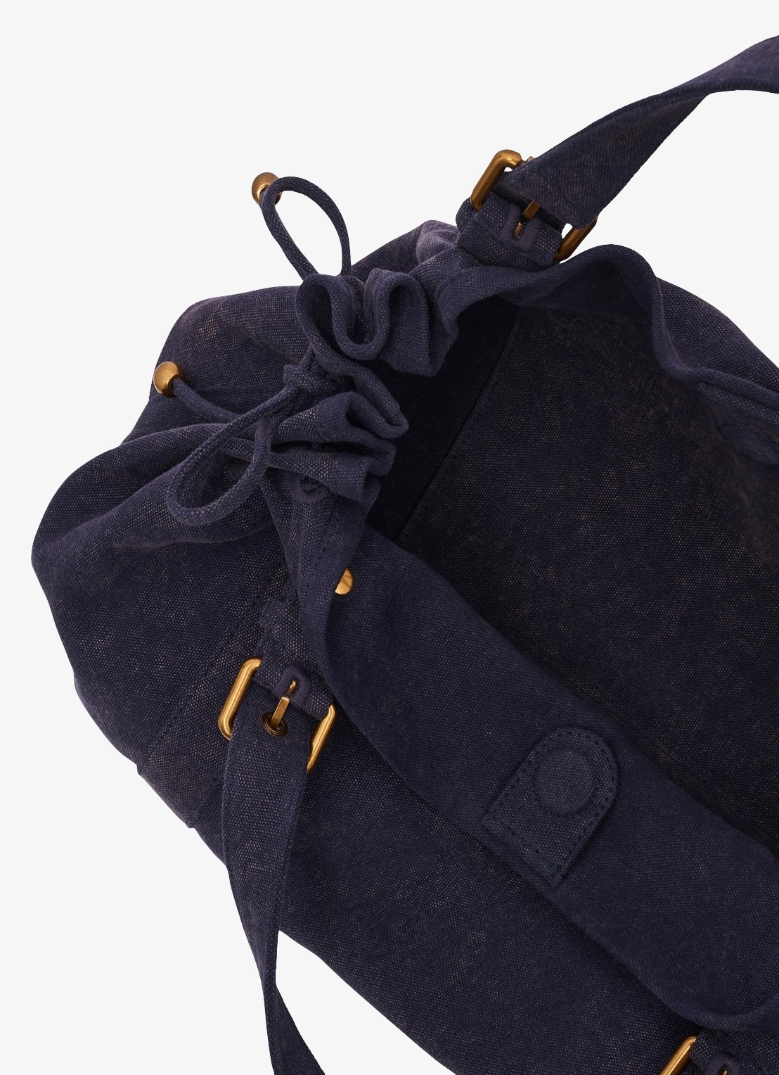 Gerard Darel 24 H handtas van canvas - detail 2 donkerblauw