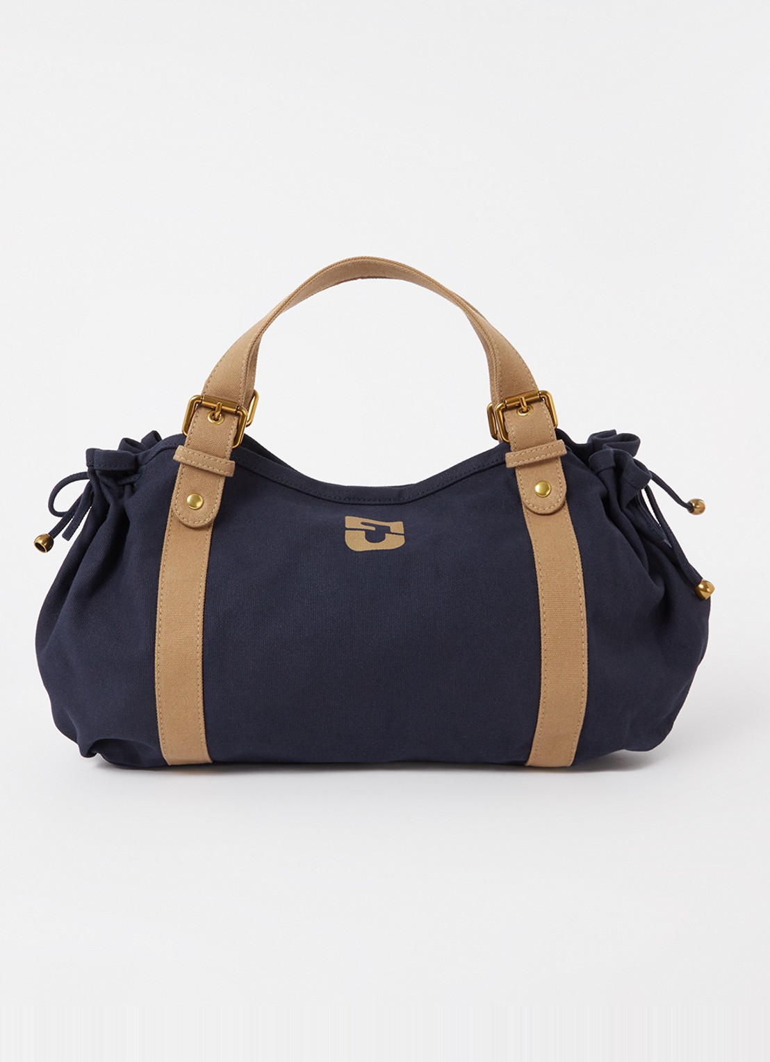 Gerard Darel 24H handtas van canvas - voorkant donkerblauw