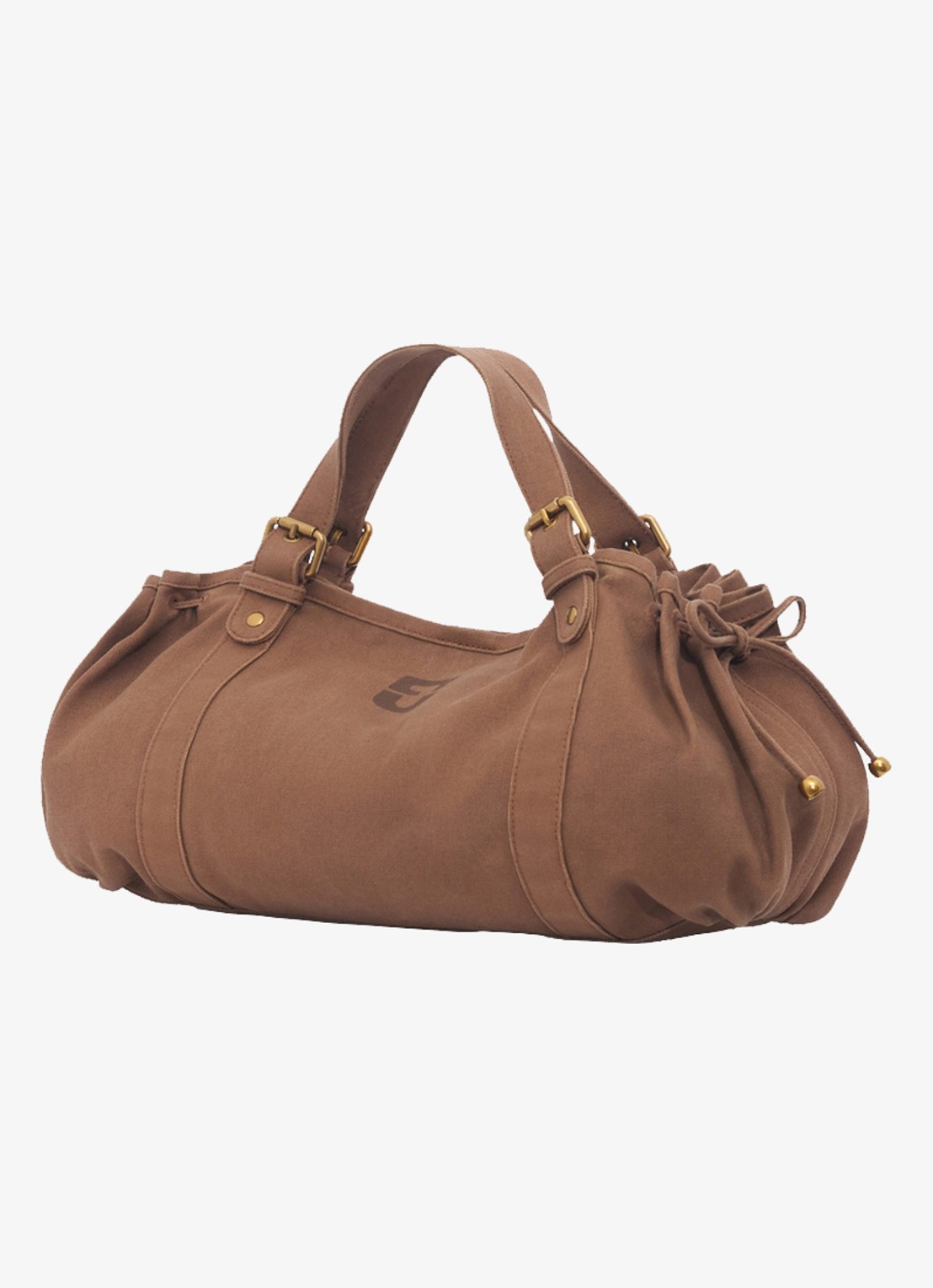 Gerard Darel 24H handtas van canvas - detail 2 camel