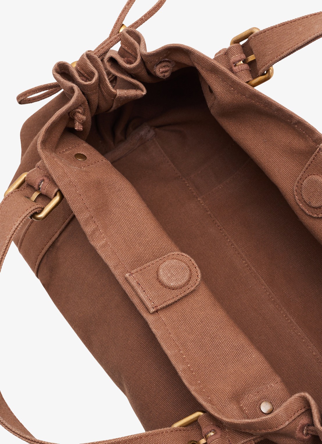 Gerard Darel 24H handtas van canvas - detail 3 camel