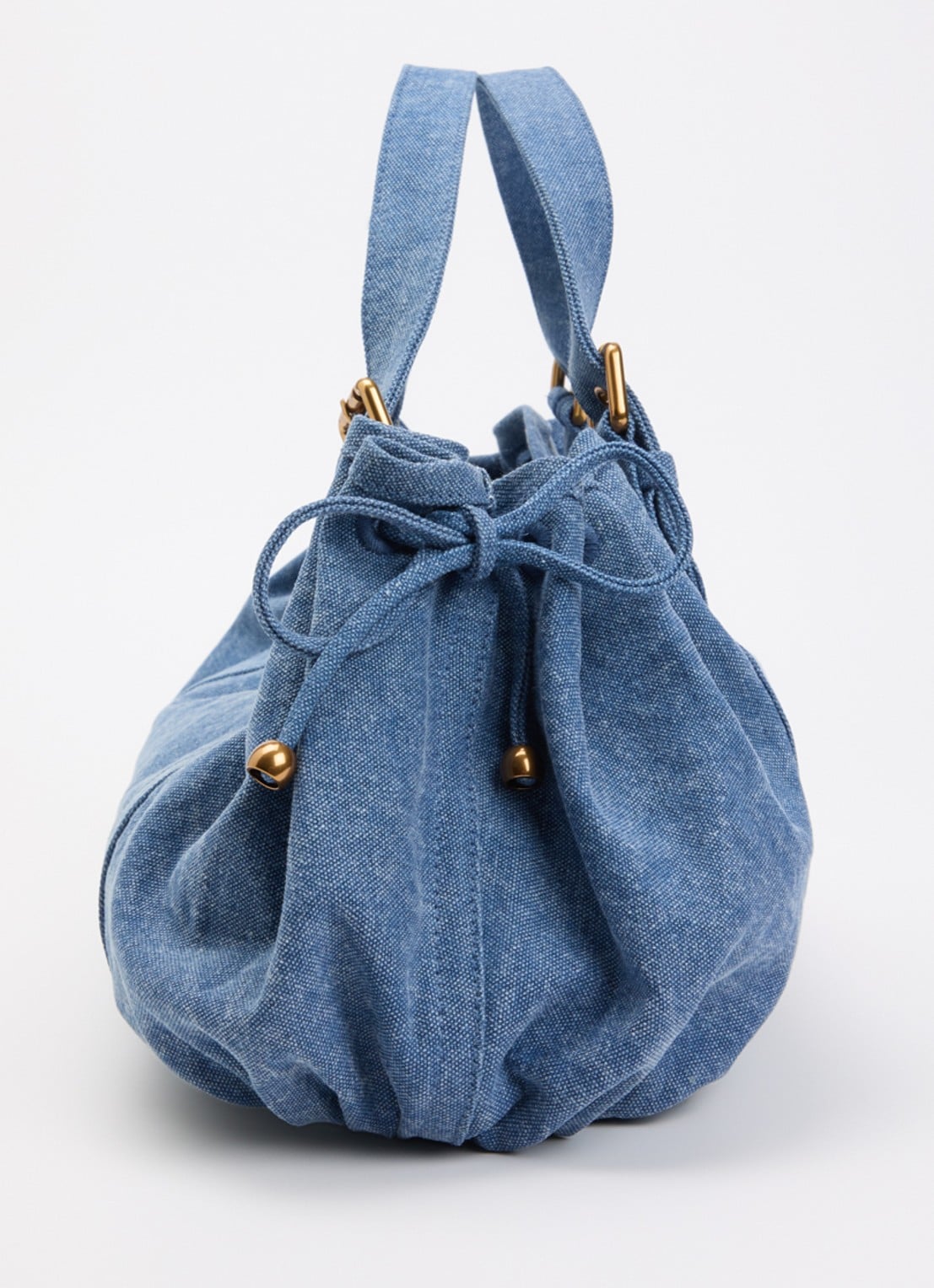 Gerard Darel 24H handtas van denim - detail 2 denim