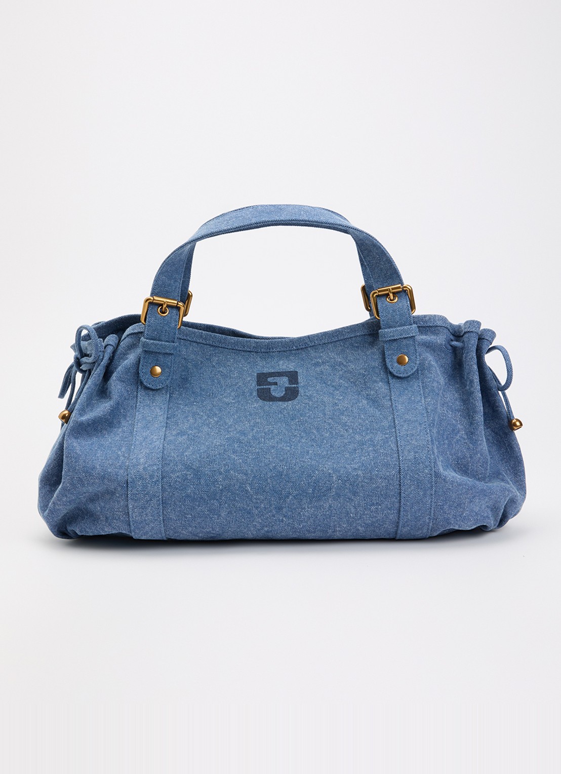 Gerard Darel 24H handtas van denim - voorkant 4 denim