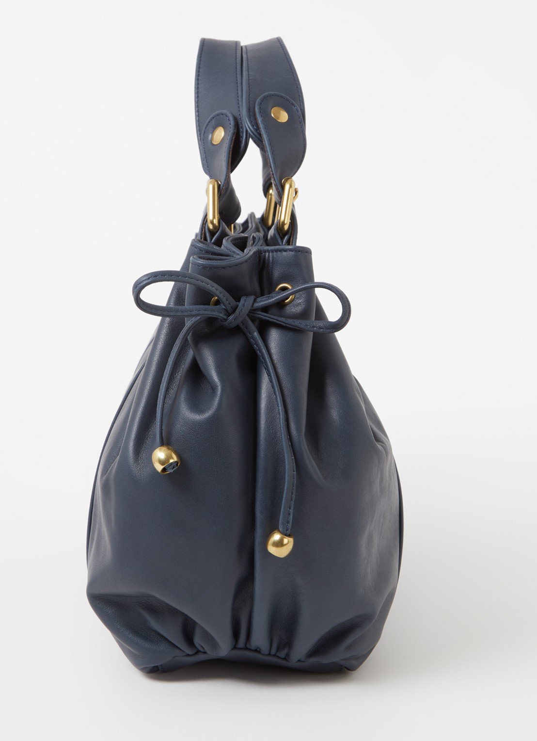 Gerard Darel 24H handtas van kalfsleer - detail 2 donkerblauw
