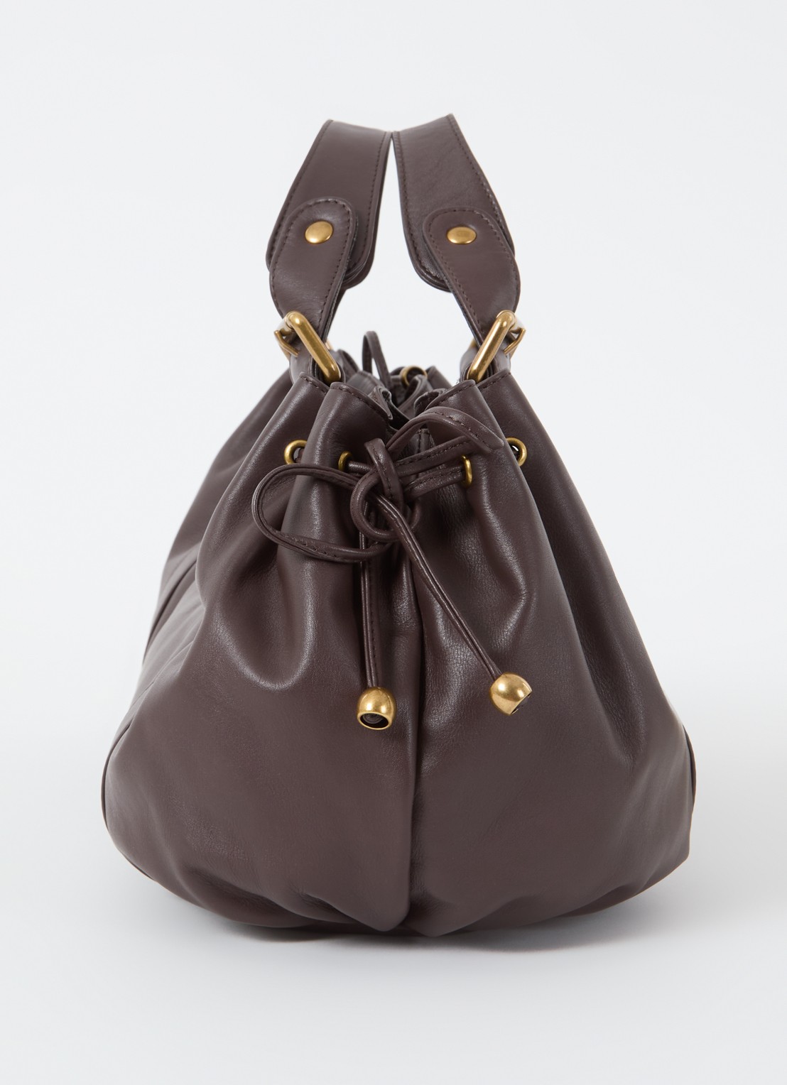 Gerard Darel 24H handtas van leer - detail 4 donkerbruin