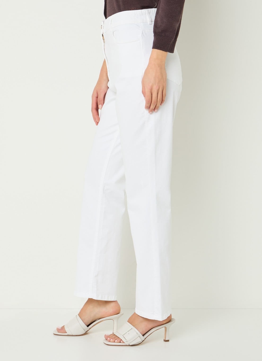 Gerard Darel Adela high waist straight leg jeans met gekleurde wassing - detail 5 wit