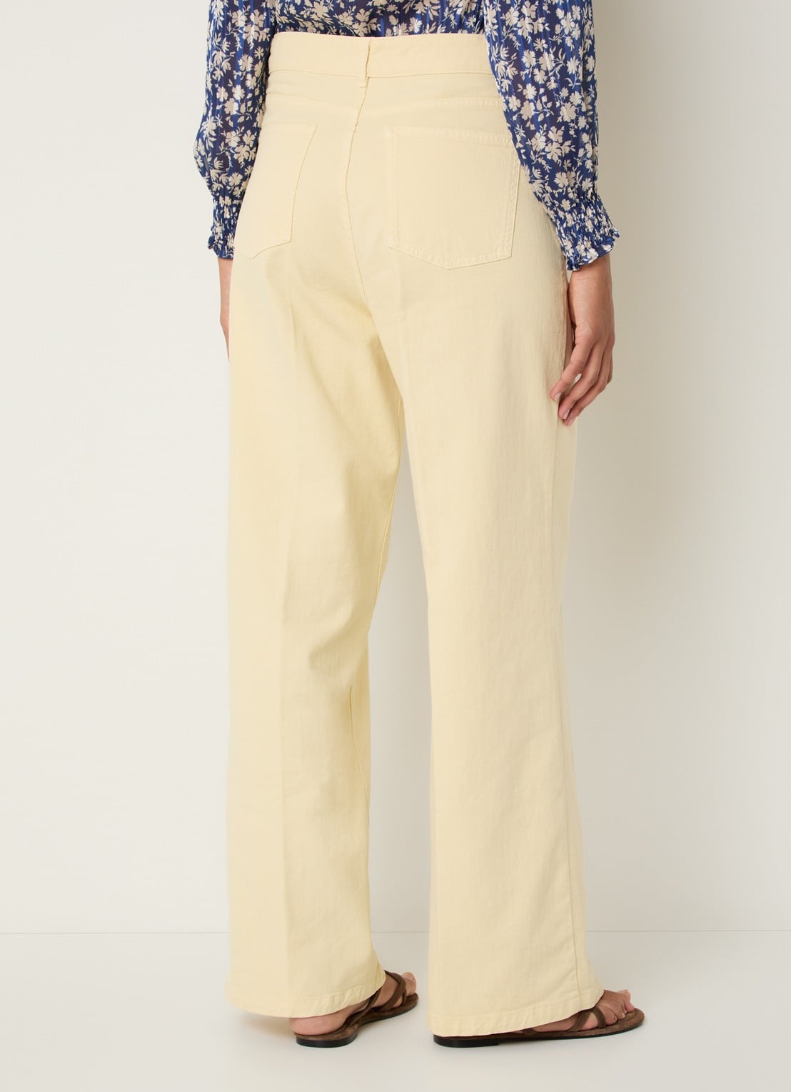 Gerard Darel Aelina high waist loose fit jeans met gekleurde wassing - achterkant 5 lichtgeel