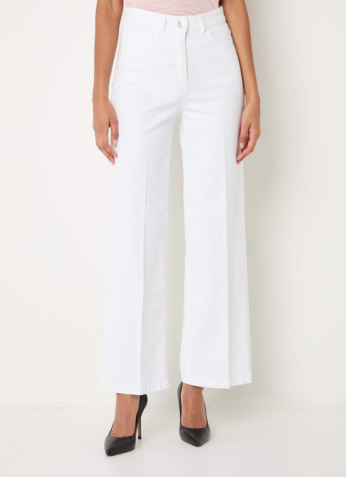 Gerard Darel Aelina high waist loose fit jeans met gekleurde wassing - detail wit