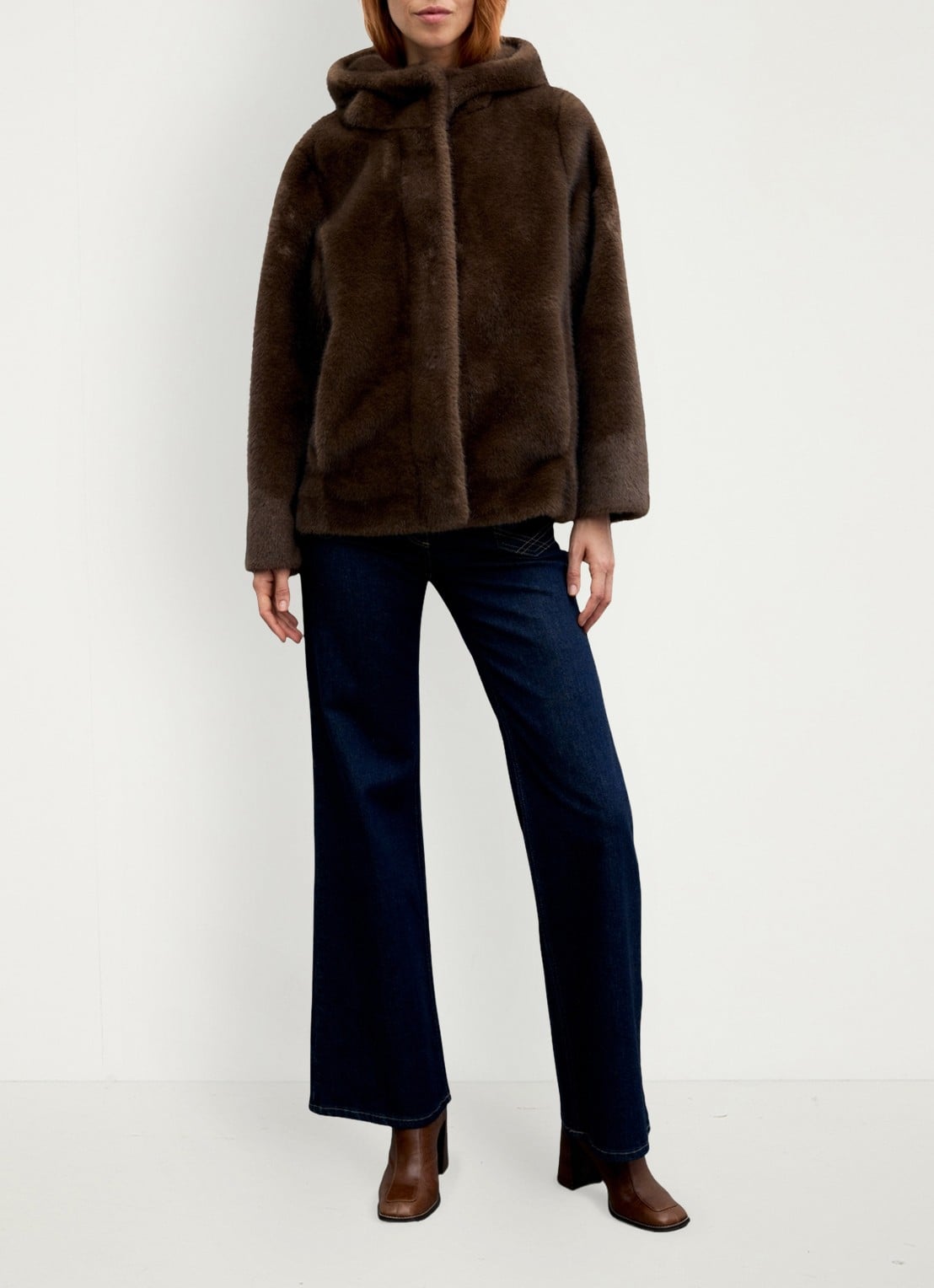 Gerard Darel Agate jas van imitatiebont - detail 2 naturel