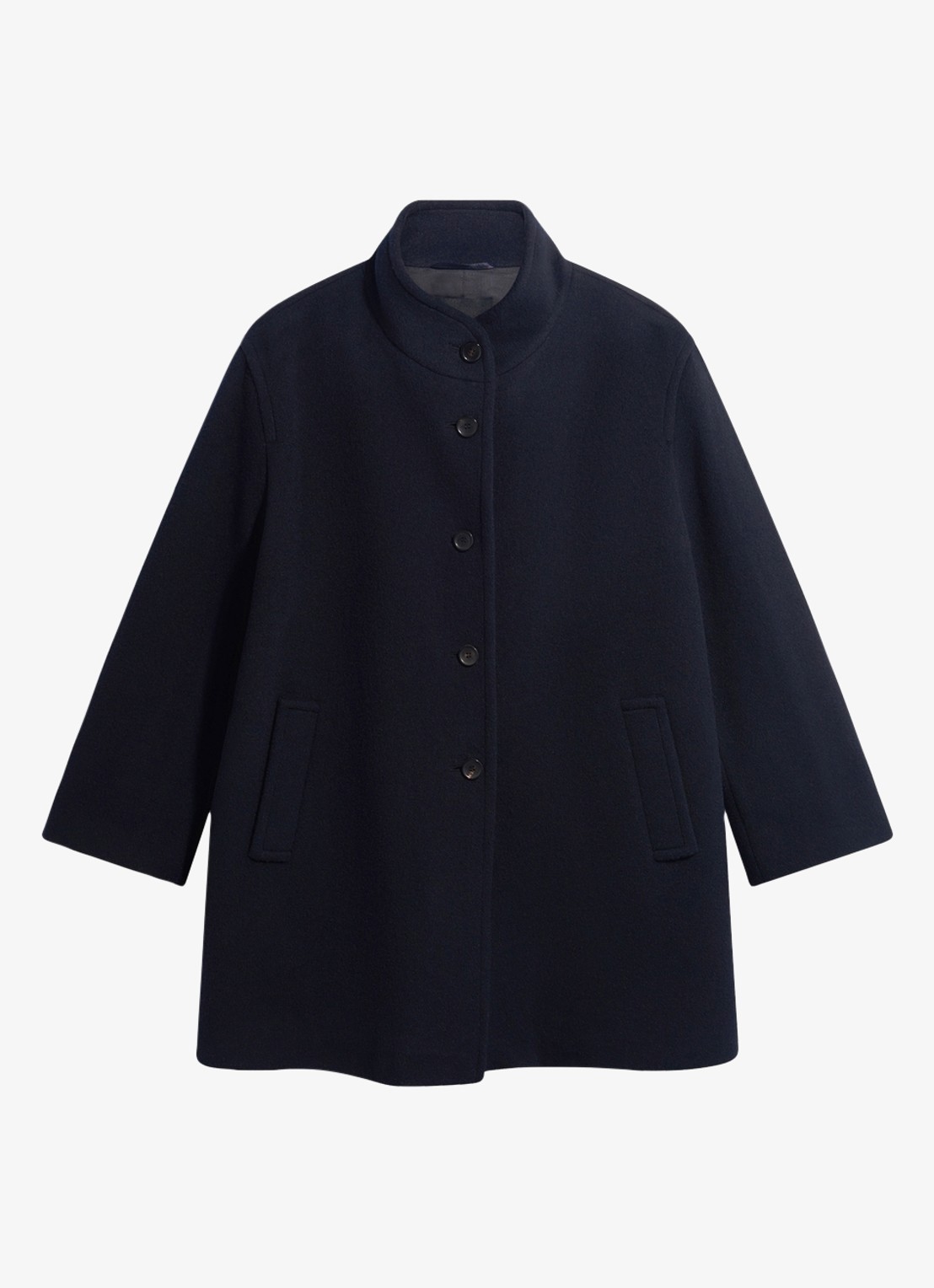 Gerard Darel Aira mantel van scheerwol - voorkant 3 blauw