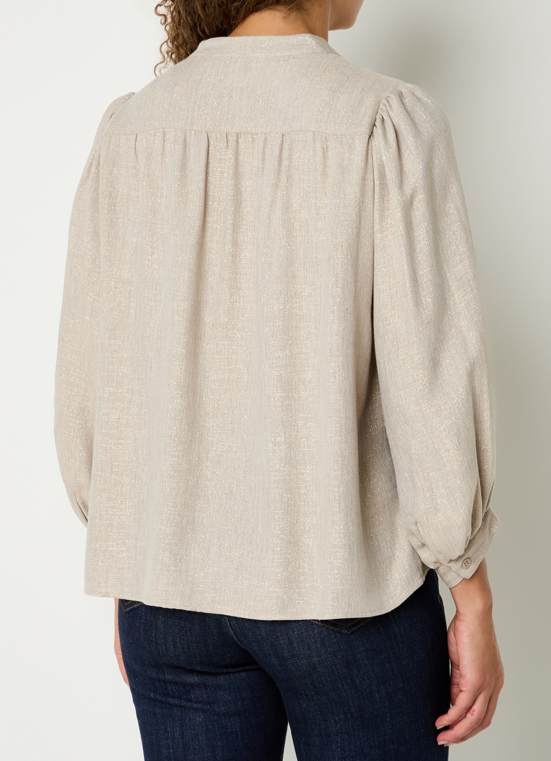 Gerard Darel Alana blouse met lurex - achterkant 4 beige