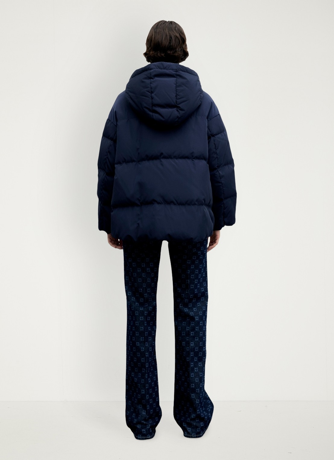 Gerard Darel Alie puffer jack met donsvulling en capuchon - achterkant 5 blauw