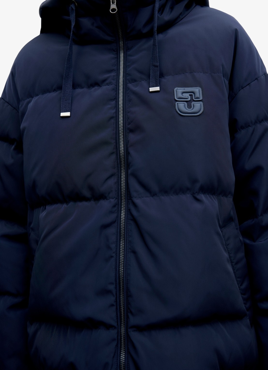 Gerard Darel Alie puffer jack met donsvulling en capuchon - detail 4 blauw