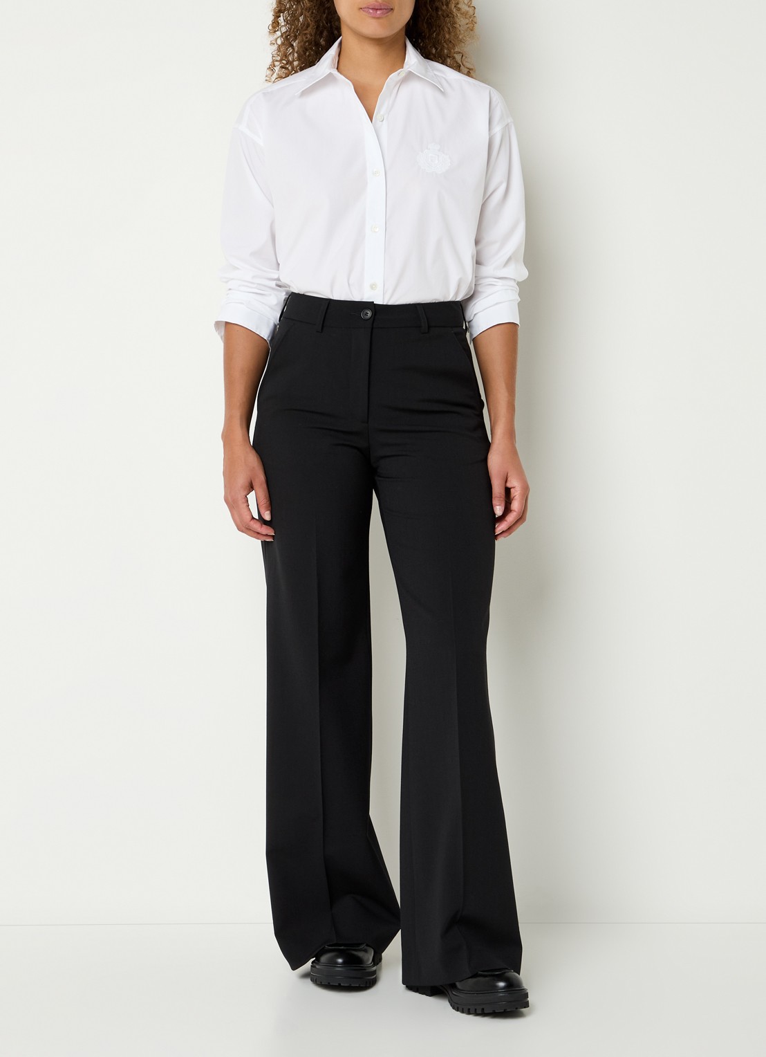 Gerard Darel Alix blouse met borduring - voorkant 2 wit