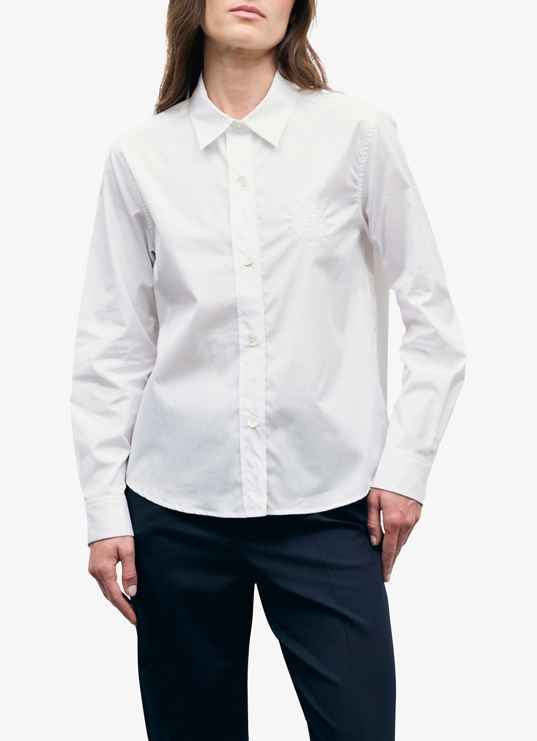 Gerard Darel Alix blouse met logoborduring - detail wit