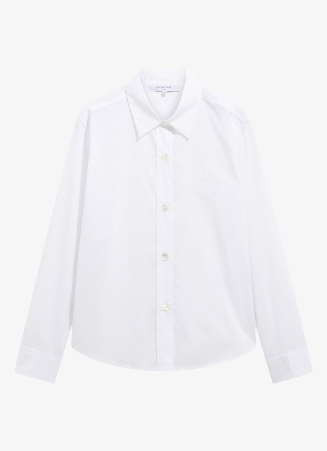 Gerard Darel Alix blouse met logoborduring - voorkant 3 wit