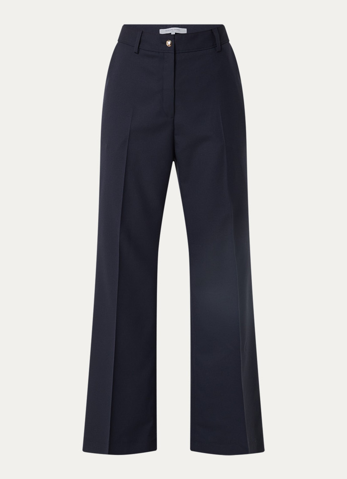 Gerard Darel Aliyah high waist straight fit pantalon met steekzakken - voorkant 3 donkerblauw