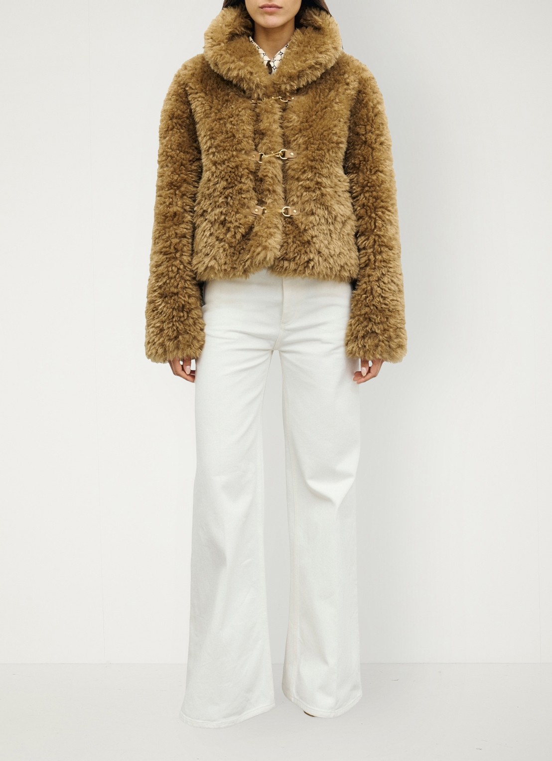 Gerard Darel Aliza jack  van imitatiebont  - detail bruin
