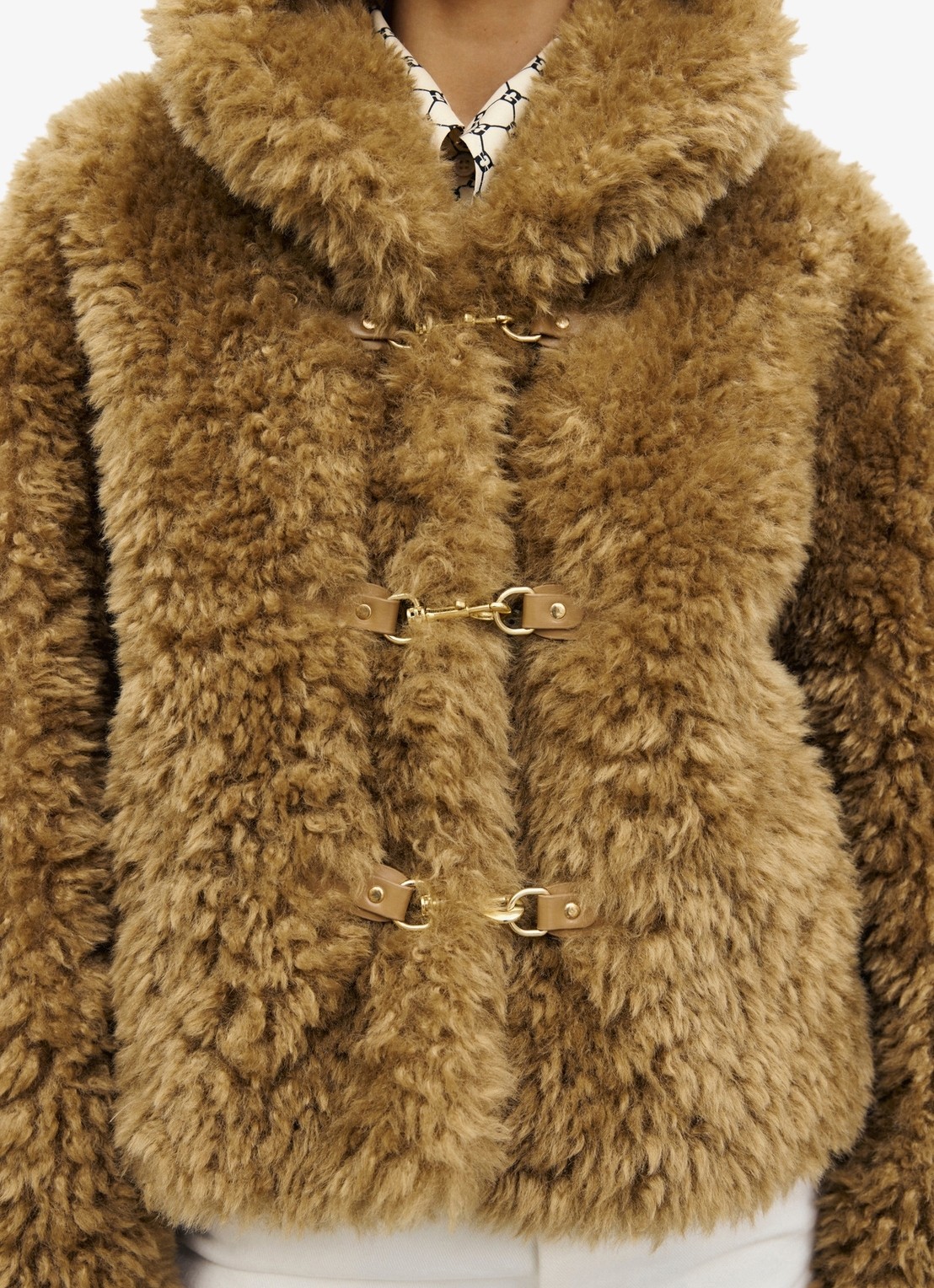 Gerard Darel Aliza jack  van imitatiebont  - detail 2 bruin