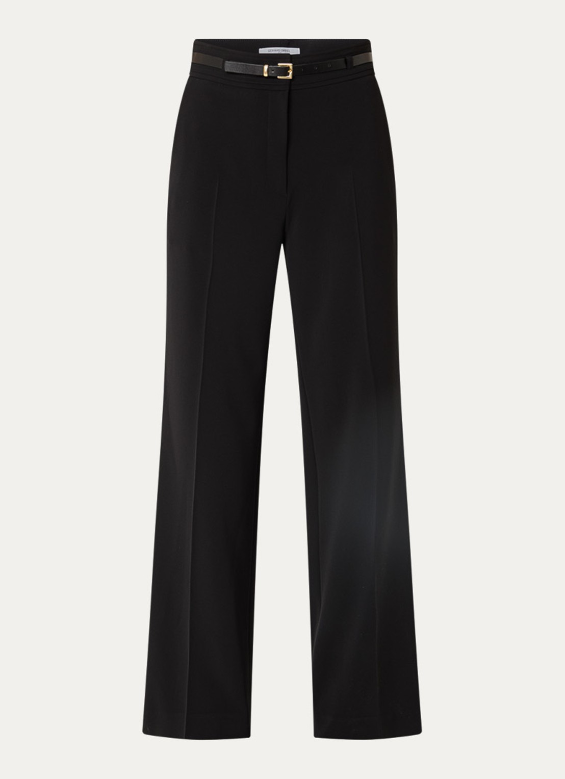 Gerard Darel Alyce high waist wide fit pantalon met steekzakken - voorkant 3 zwart