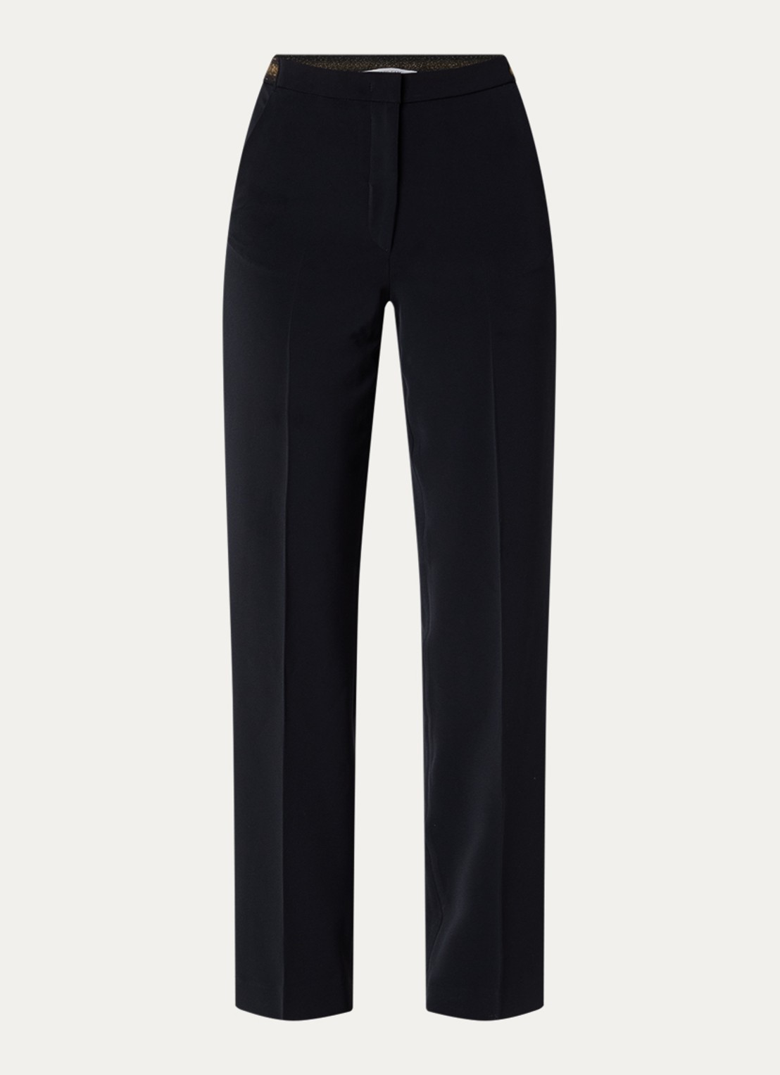 Gerard Darel Alycia high waist straight fit pantalon met steekzakken - voorkant 5 donkerblauw