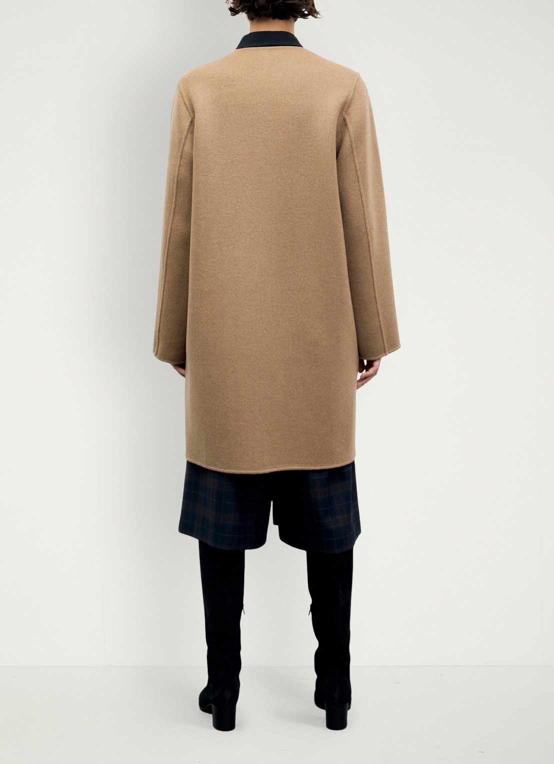 Gerard Darel Anai reversible jas van wol met opgestikte zakken - achterkant blauw