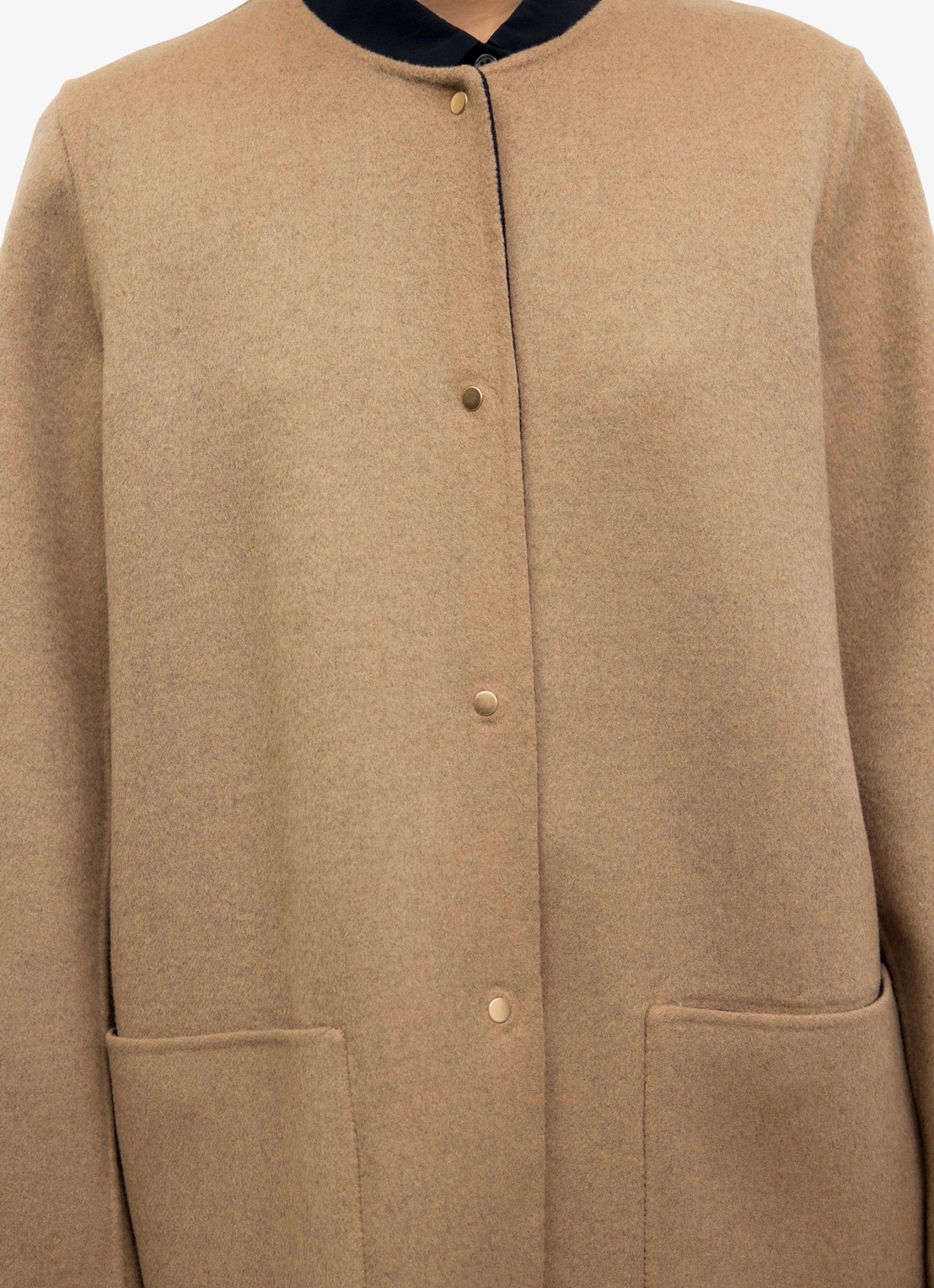 Gerard Darel Anai reversible jas van wol met opgestikte zakken - detail 5 blauw