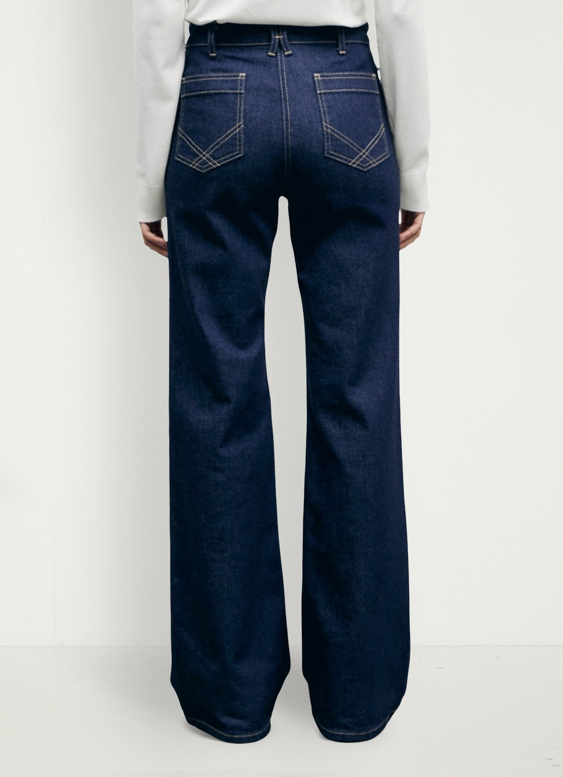 Gerard Darel Anna high waist flared jeans met donkere wassing - achterkant 7 indigo