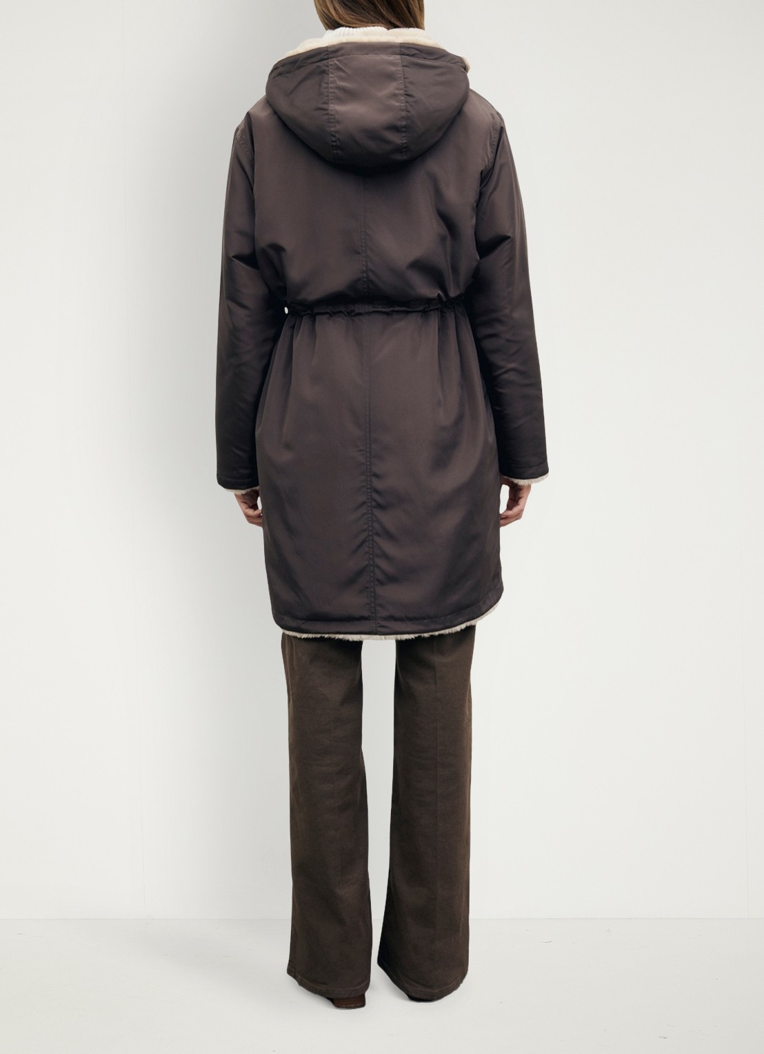 Gerard Darel Anny reversible parka met capuchon - achterkant bruin