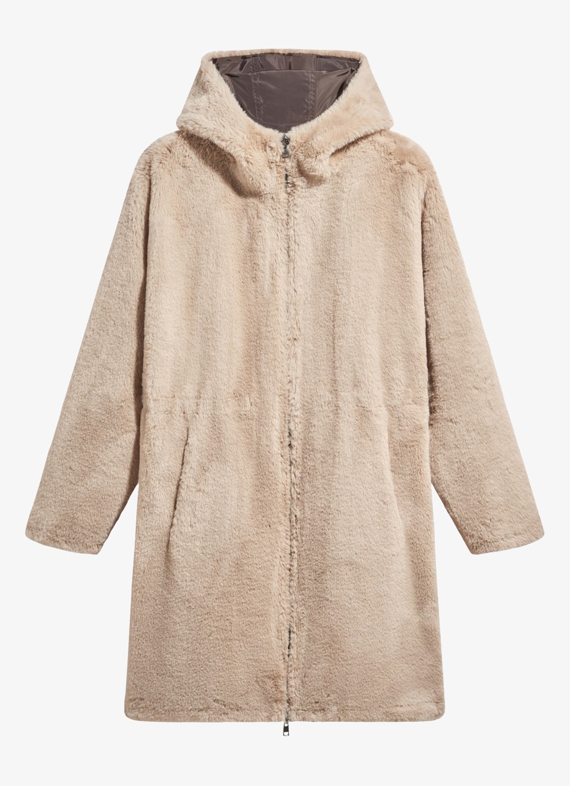 Gerard Darel Anny reversible parka met capuchon - voorkant 4 bruin