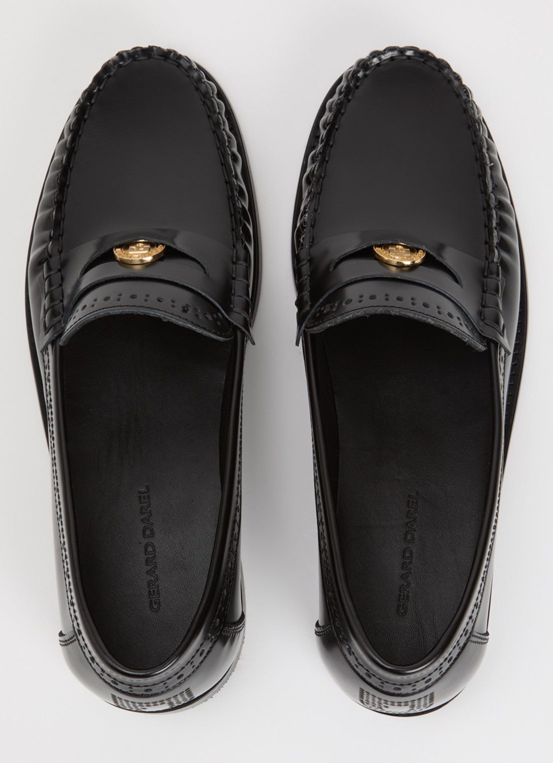Gerard Darel Augustine loafer van leer - detail 4 zwart