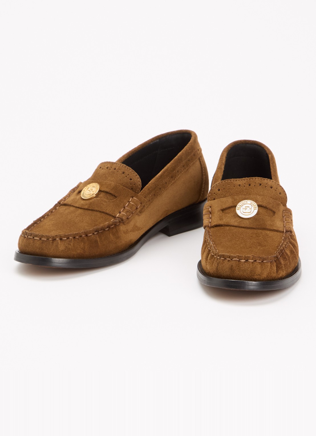 Gerard Darel Augustine loafer van suède - detail 2 hazelnootbruin