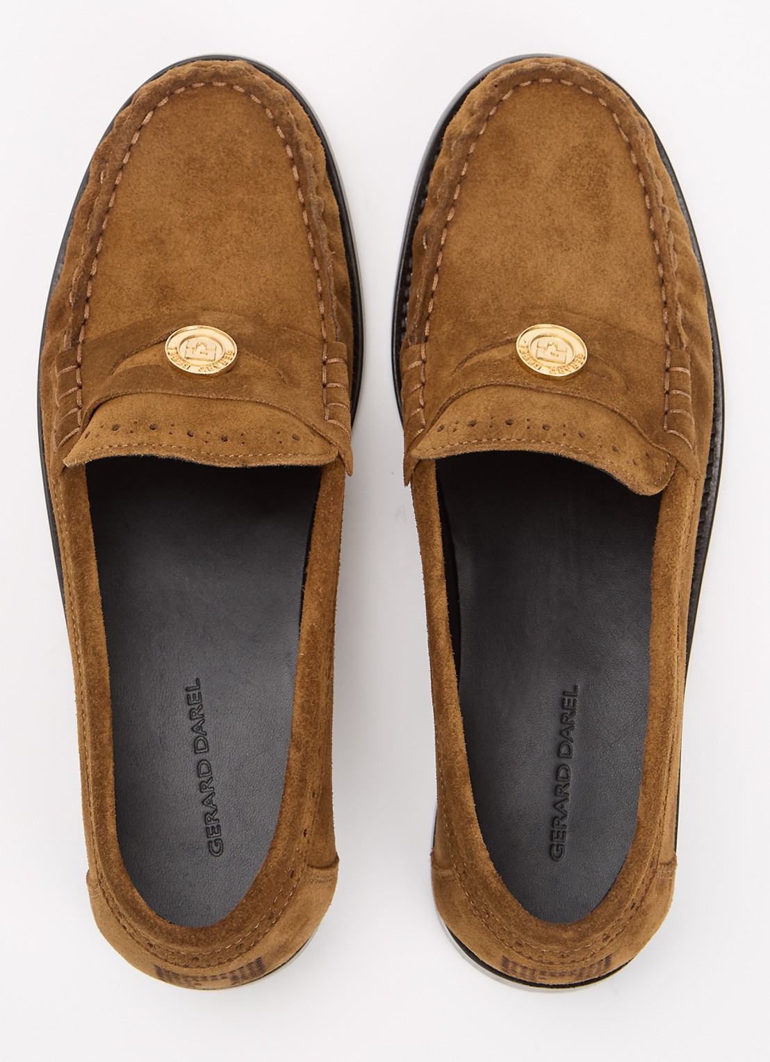 Gerard Darel Augustine loafer van suède - detail 3 hazelnootbruin