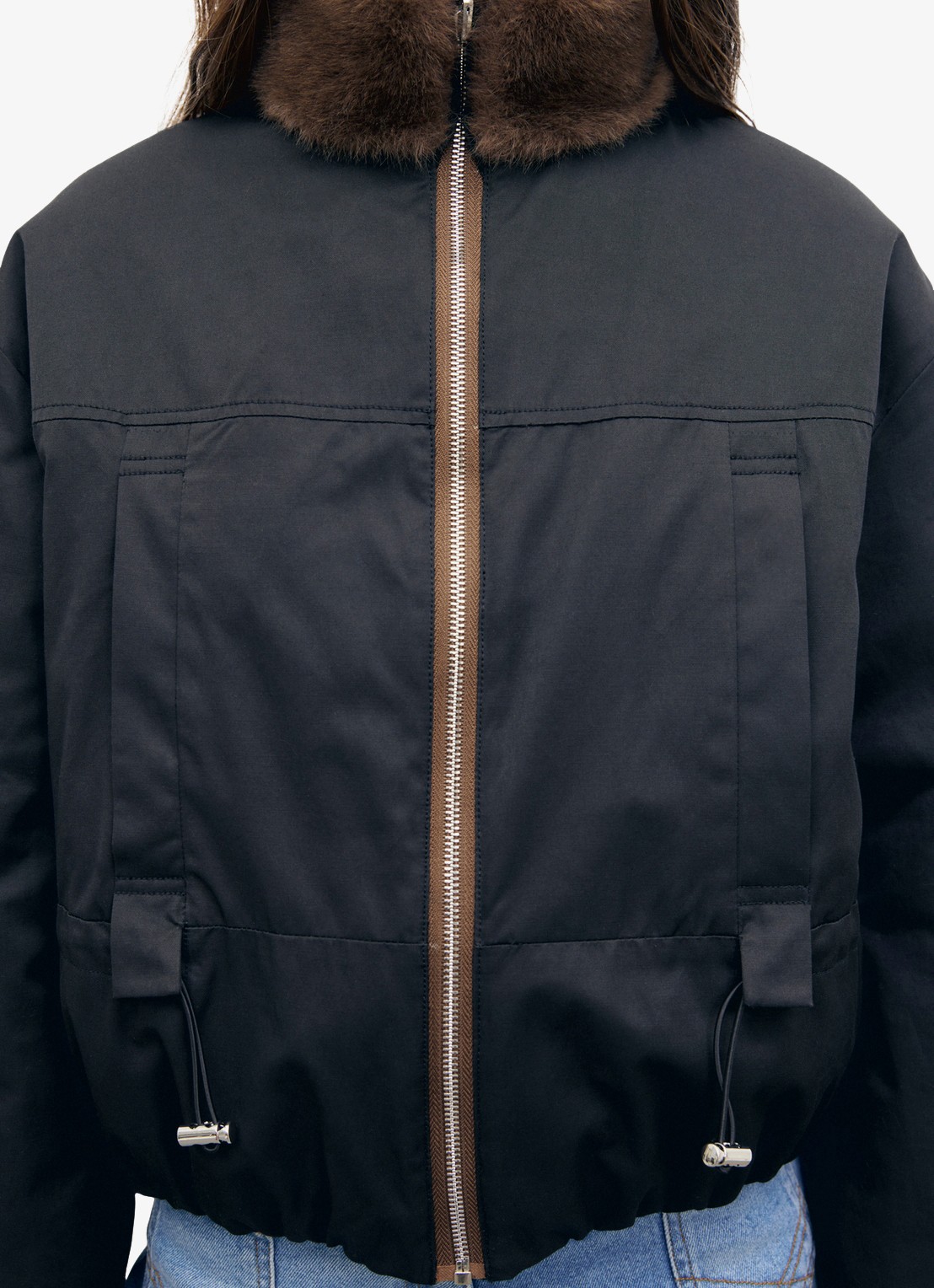 Gerard Darel Aurora reversible gewatteerde parka - detail 5 blauw