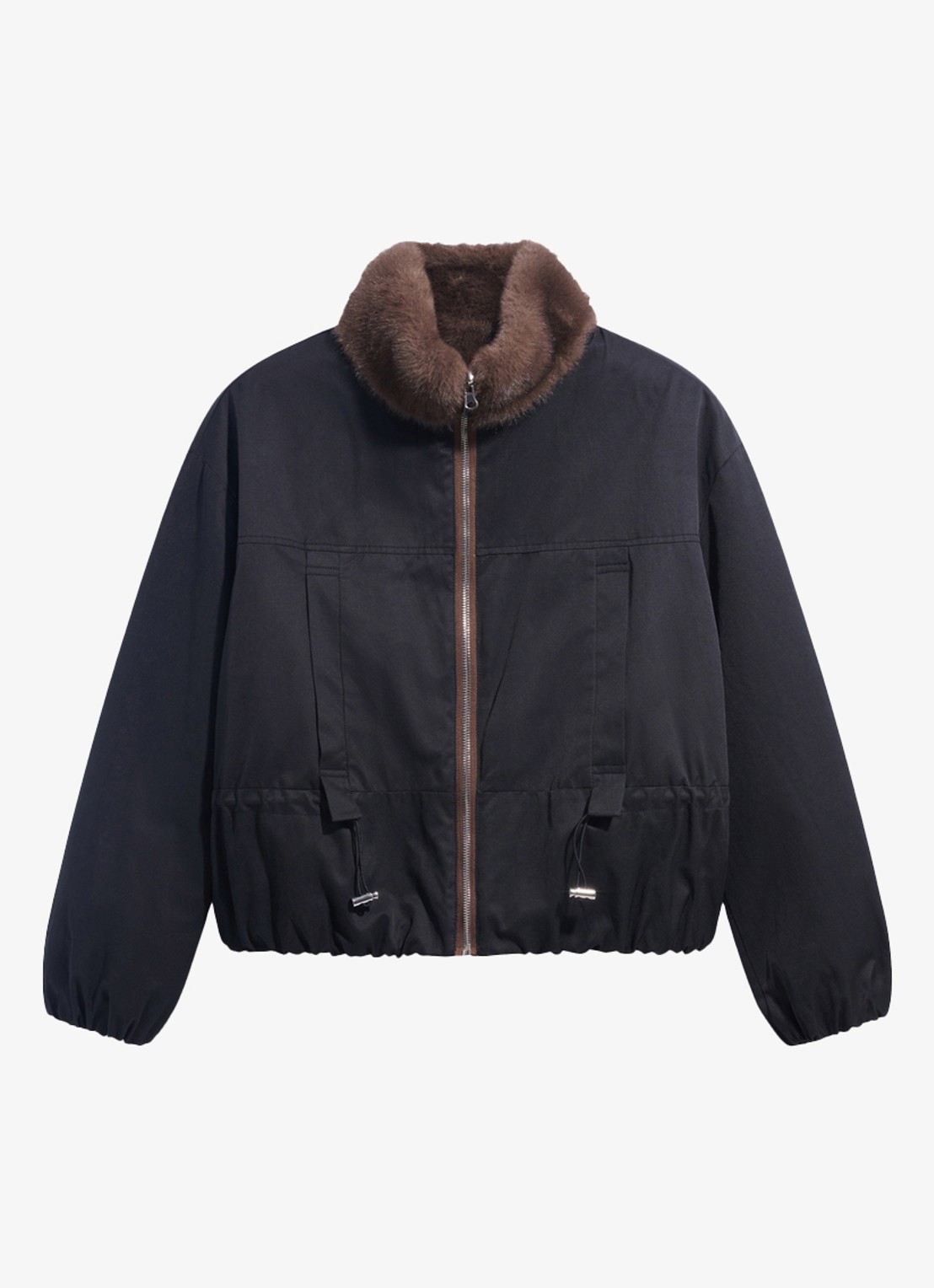 Gerard Darel Aurora reversible gewatteerde parka - voorkant blauw